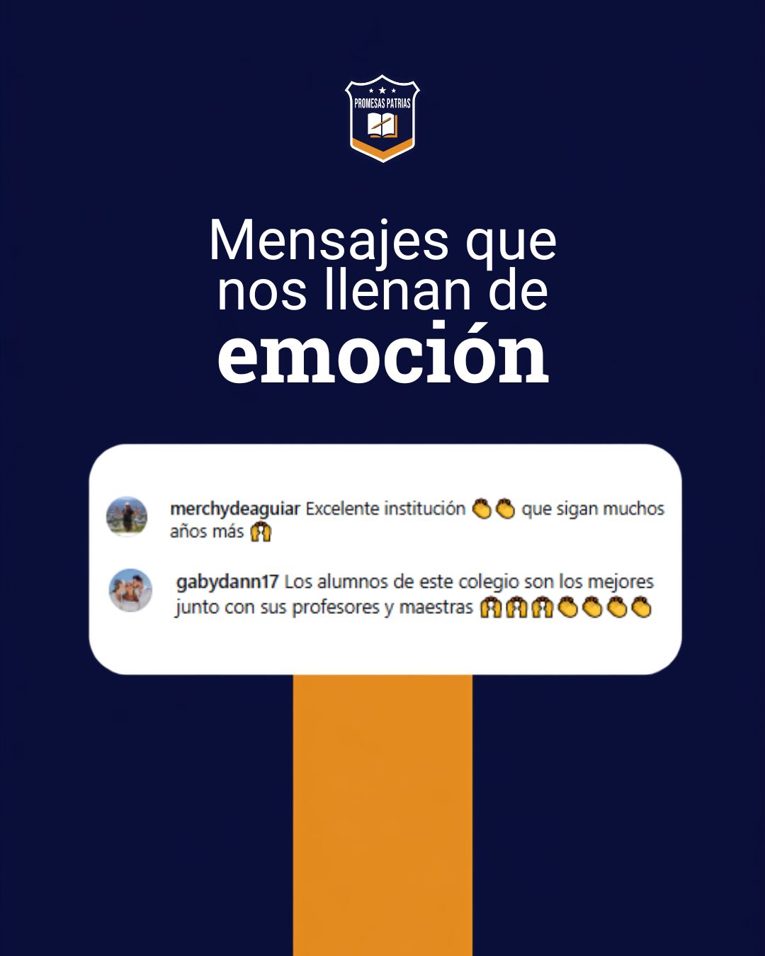 Comentario en Instagram: excelente institución, que sigan muchos años más